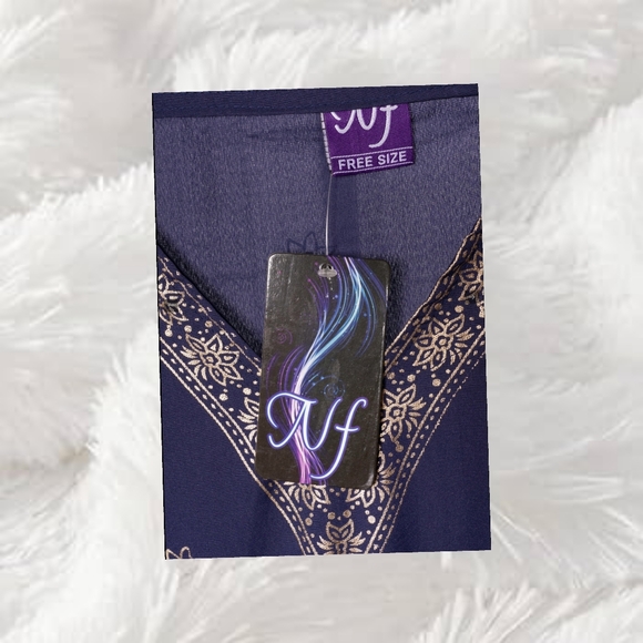 .NF Navy Blue And Gold Fluttering Kaftan. NWT - Picture 4 of 5